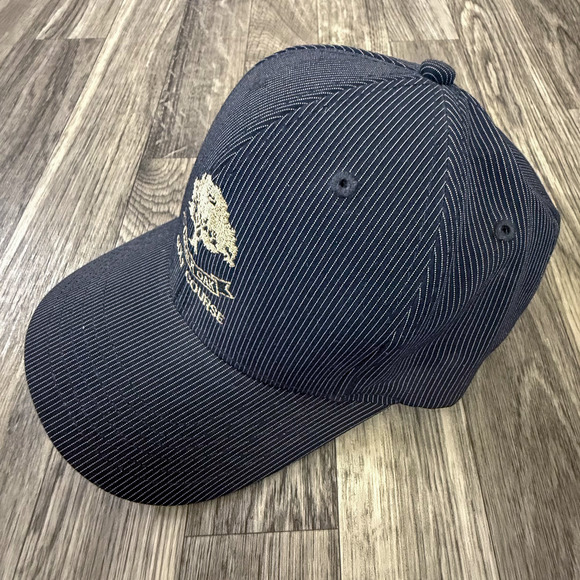 Legendary Black Oak Golf Course Hat Blue Pinstripe Cap Adjustable 100% Cotton - Picture 2 of 5